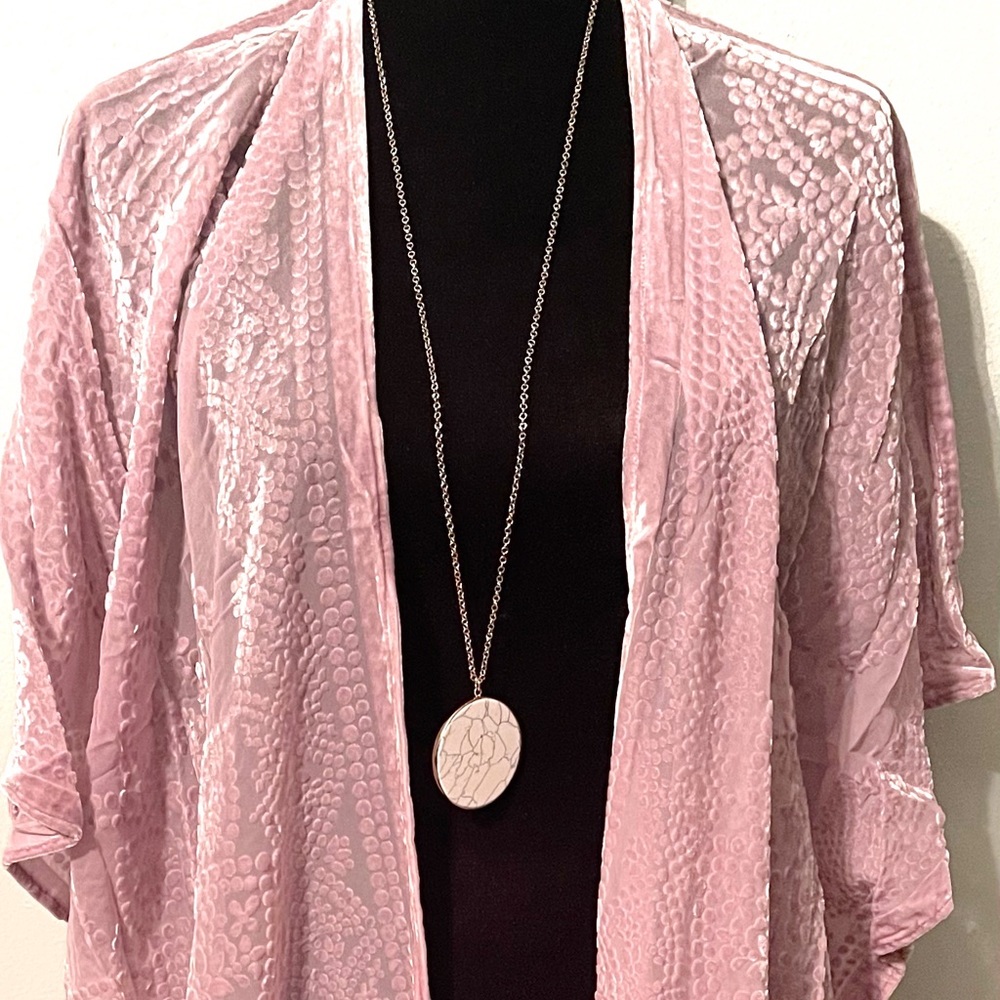 Torrid Purple Kimono+tassels, sheer & velvet, smoke free home NEW!!